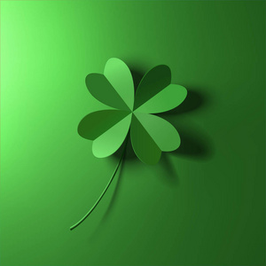 幸运三叶草绿色四叶幸运三叶草叶片插图照片