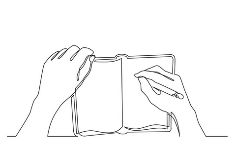 工作簿手写笔记的连续画线照片