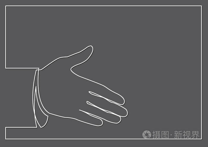 手打招呼手势连续画线