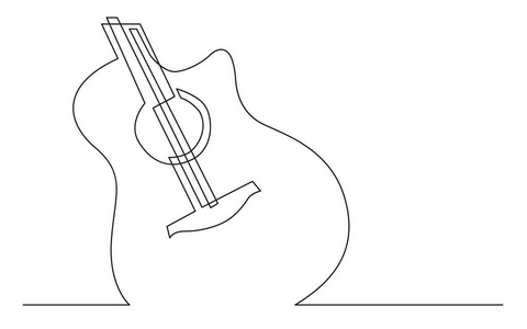 声学吉他的连续线绘制