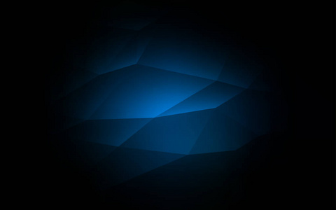 深蓝色矢量模板与晶体三角形。 带有三角形形状的闪光抽象插图。 模式可用于网站。