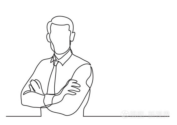 商人横臂单线图