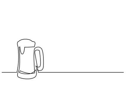 啤酒杯连续线绘制