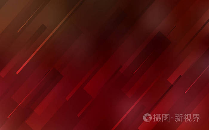 暗红色矢量平面布局.带有渐变的模糊抽象背景上的线条.