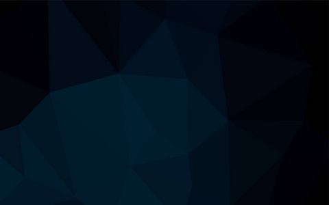 深蓝色矢量抽象马赛克图案。 由三角形组成的闪亮的多边形插图。 你的品牌书的新模板。