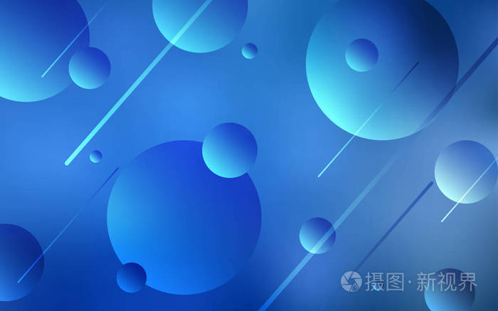抽象插图与彩色气泡在自然风格. 图案可用于未来派广告小册子.