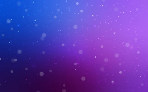 浅粉红色蓝色矢量纹理与彩色雪花。 装饰闪亮的插图与雪在抽象模板。 该模式可用于新年传单。