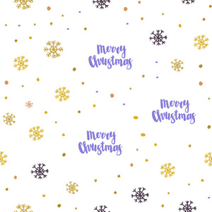 浅色多色矢量无缝模板与冰雪花。 闪耀的彩色插图与雪在圣诞节风格。 纺织品壁纸设计。