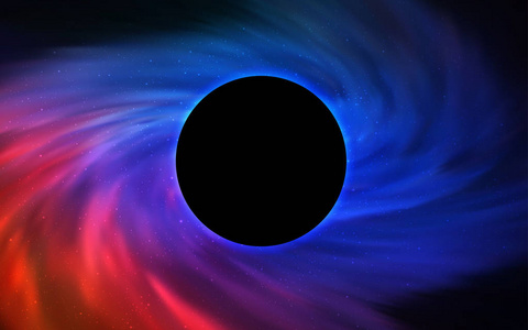 浅蓝色红色矢量图案与黑洞恒星。 带有黑洞的空间风格装饰设计。 黑色星期五广告广告设计。