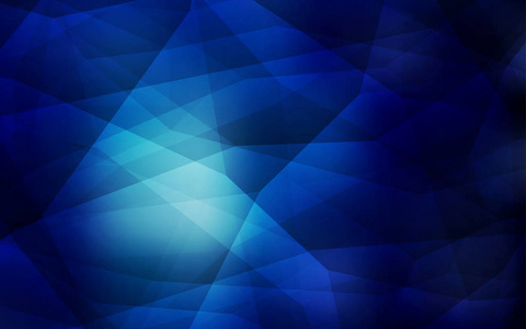 深蓝色矢量抽象多边形图案。 几何插图折纸风格与梯度。 为您的业务全新设计。
