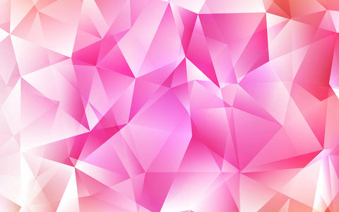 浅粉红色矢量纹理的三角形风格。 彩色梯度抽象背景上的三角形。 智能设计为您的商业广告。