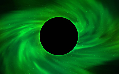 浅绿色矢量背景与黑洞天空。 五颜六色的黑洞，闪耀着夜空的星星。 黑色星期五销售模板。