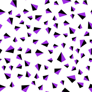 浅紫色粉红色矢量无缝等距图案与多边形风格。 彩色梯度抽象背景上的三角形。 纺织品壁纸设计。