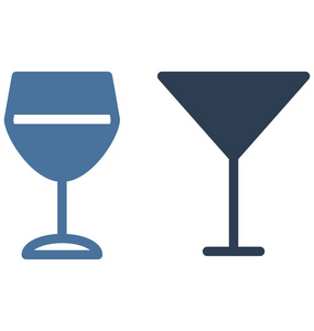 葡萄酒玻璃隔离矢量图标，可以很容易地编辑或修改。