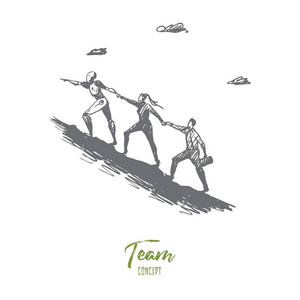 团队前进图片-团队前进素材-团队前进插画-摄图新视界