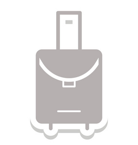 行李袋隔离矢量图标，可以很容易地编辑或修改。