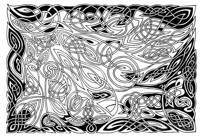 抽象柳条图案绘图