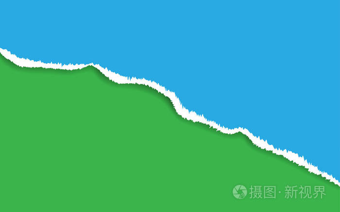 撕裂纸的矢量. 这张纸被撕开了背景.