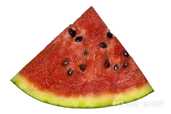 一片白色背景的西瓜