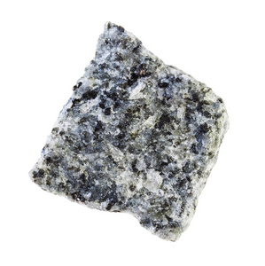 地质采集天然矿物宏观摄影-白色背景生辉长岩照片