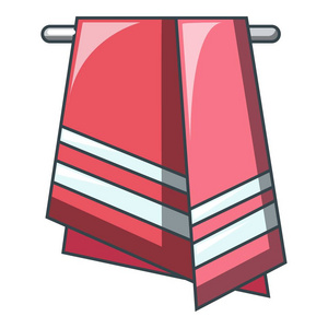 红色毛巾图标, 卡通风格