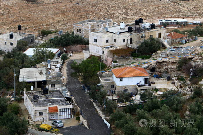 以色列南部犹太沙漠中的房屋和村庄