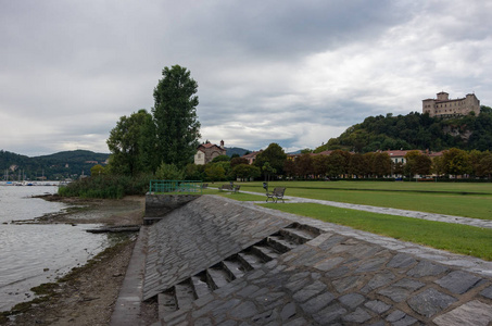 s embankment of lake Maggiore, Italy