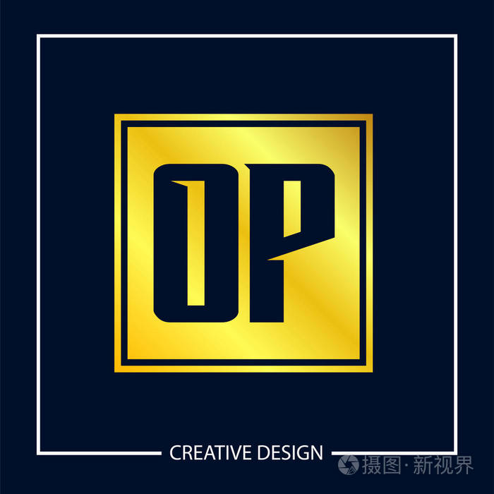 初始字母op标志模板设计