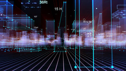 从信息空间的网络空间信息存储中的数据中呈现抽象的技术数字城市