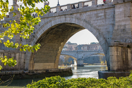 Angelo bridge in Rome, Italy