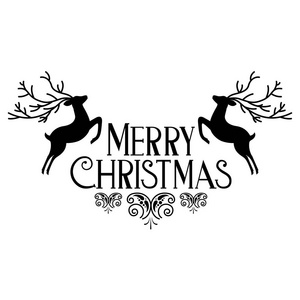 德尔斯字母圣诞快乐装饰庆祝矢量插图