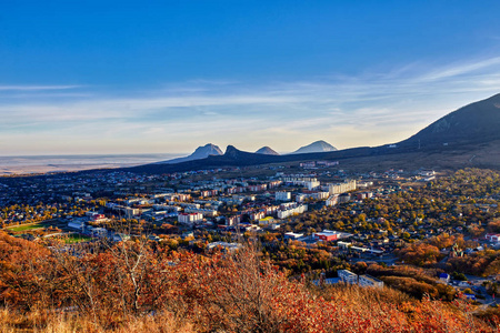 北高加索地区. 从scabby山观看. 勒蒙托夫市照片
