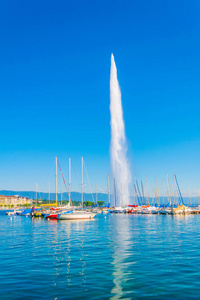 eau fountain in the swiss city Genev