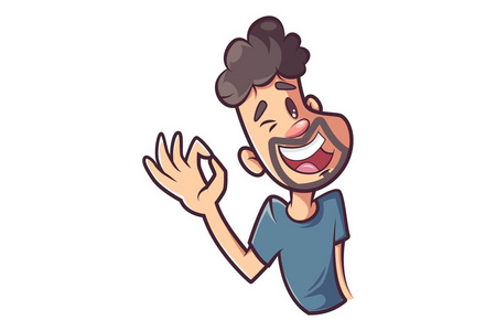 好男人卡通插图图片