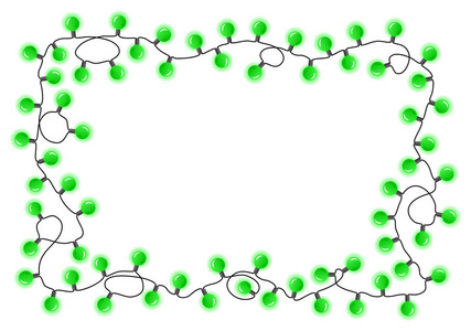 彩色灯光链的矢量插图