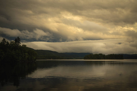 s waters. Middle Norway. Golden hour time.