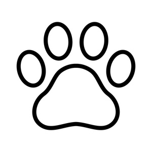 狗爪矢量足迹图标标志符号图形卡通插图法国斗牛熊猫