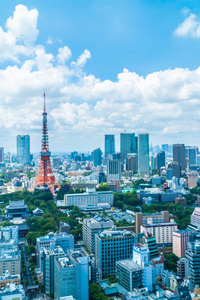日本东京城市天际线美丽的建筑图片