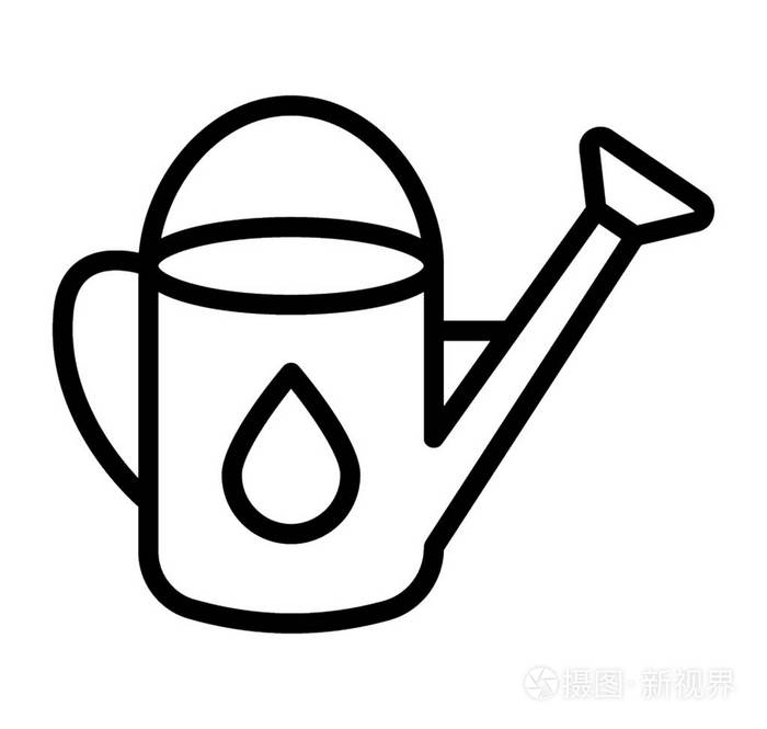 浇灌罐用于浇洒植物插画-正版商用图片14q5fg-摄图新视界