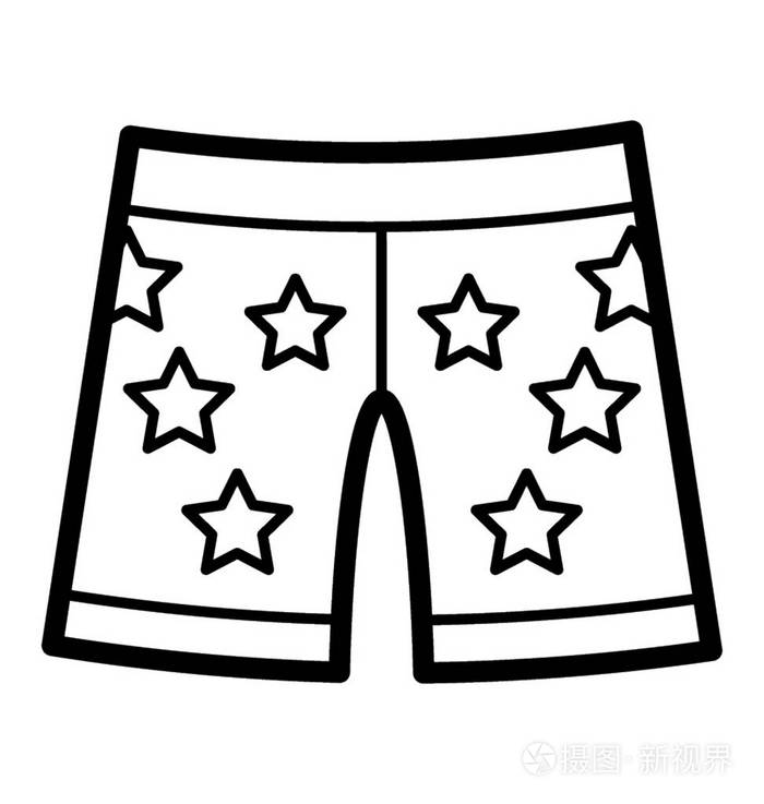 短裤泳装的图标插画-正版商用图片14q7lx-摄图新视界