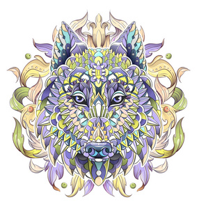 最简易狼头图案图片-最简易狼头图案素材-最简易狼头图案插画-摄图新