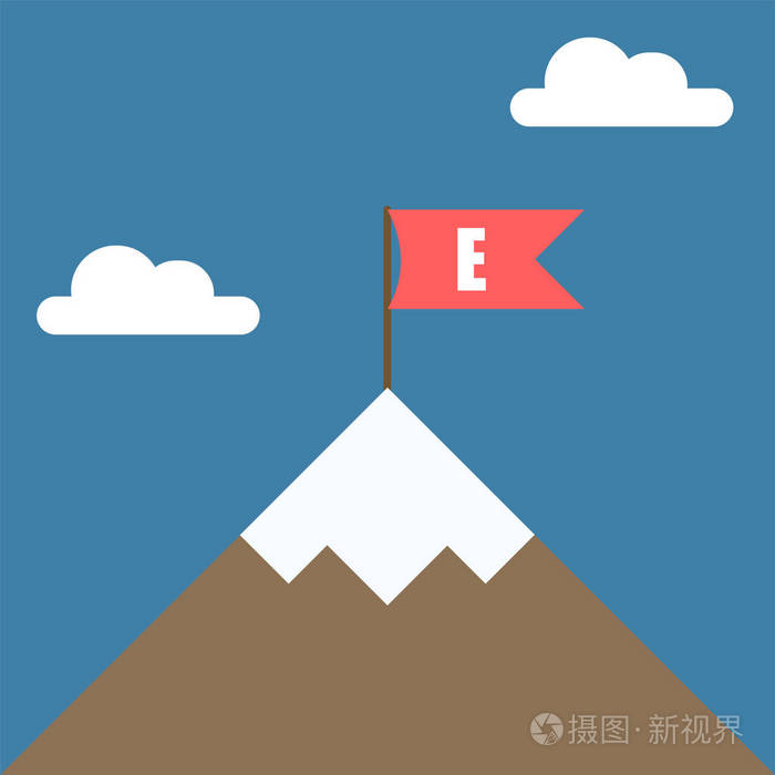 山顶上挂着红旗企业成功理念