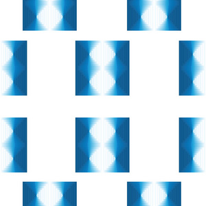无缝图案，蓝色和白色方格，几何形状图案，白色背景隔离