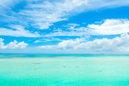 美丽的风景，清澈的绿松石印度洋，马尔代夫群岛