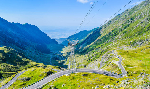 位于罗马尼亚的Transfagarasan山路。