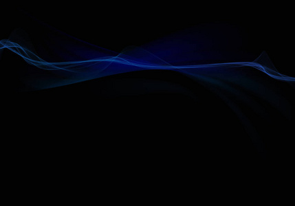 蓝色动态线的抽象黑色背景