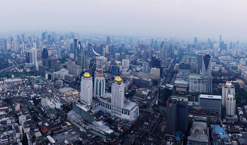 曼谷城市, 泰国在两夜的最高烟雾弥漫的景色