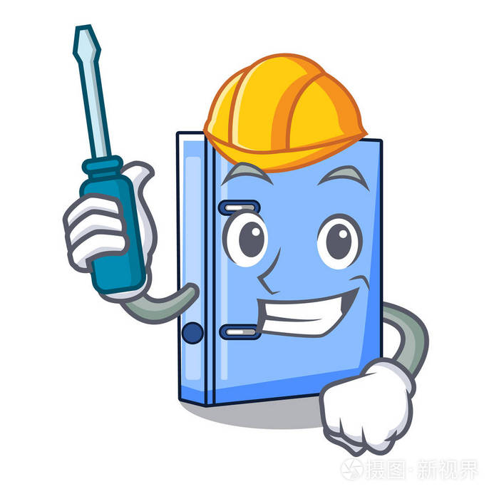 汽车办公粘合剂文件隔离卡通矢量插图