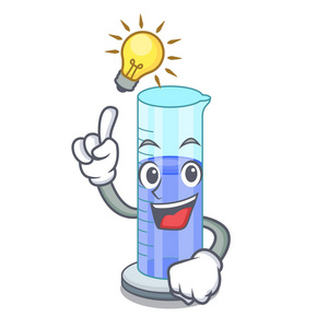 有一个想法,毕业圆柱上的卡通试用矢量插图照片