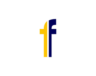 字母f标志图标设计模板